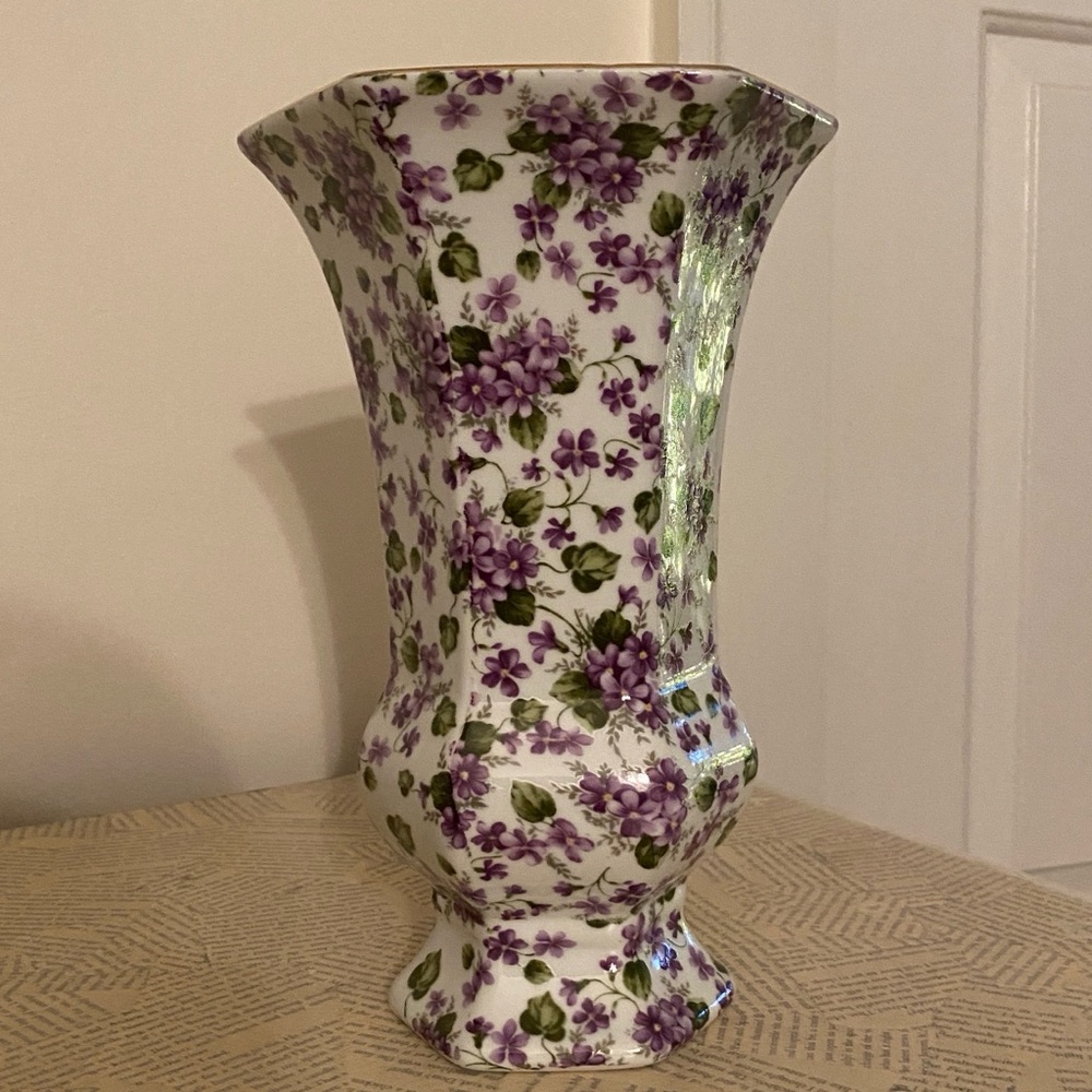 Lavender Blossom Ceramic Vase